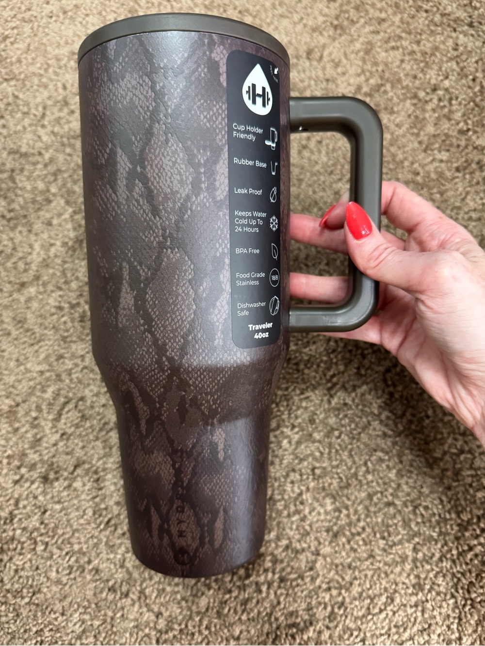 HydroJug X Rylee Arnold Snakeskin 40oz Traveler